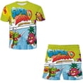 thumbnail image 1 of Super Zings, conjuntos de 2 piezas, ropa para niños, camiseta de cuello redondo de dibujos animados, pantalones cortos, ropa, trajes, trajes de ocio de verano, trajes 5T Gao Jinjia LED, 1 of 2