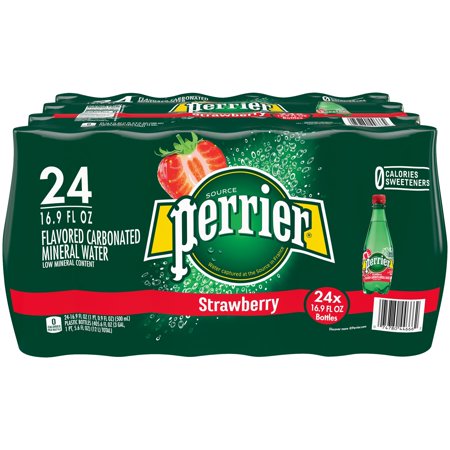 PERRIER Strawberry Flavored Carbonated Mineral Water 24-16.9 fl. oz. Bottles - Walmart.com