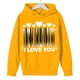 thumbnail image 3 of Sudadera con capucha y estampado de corazón de San Valentín, sudadera de manga larga para niños y niñas, chaqueta para niñas de talla mediana y grande., 3 of 7