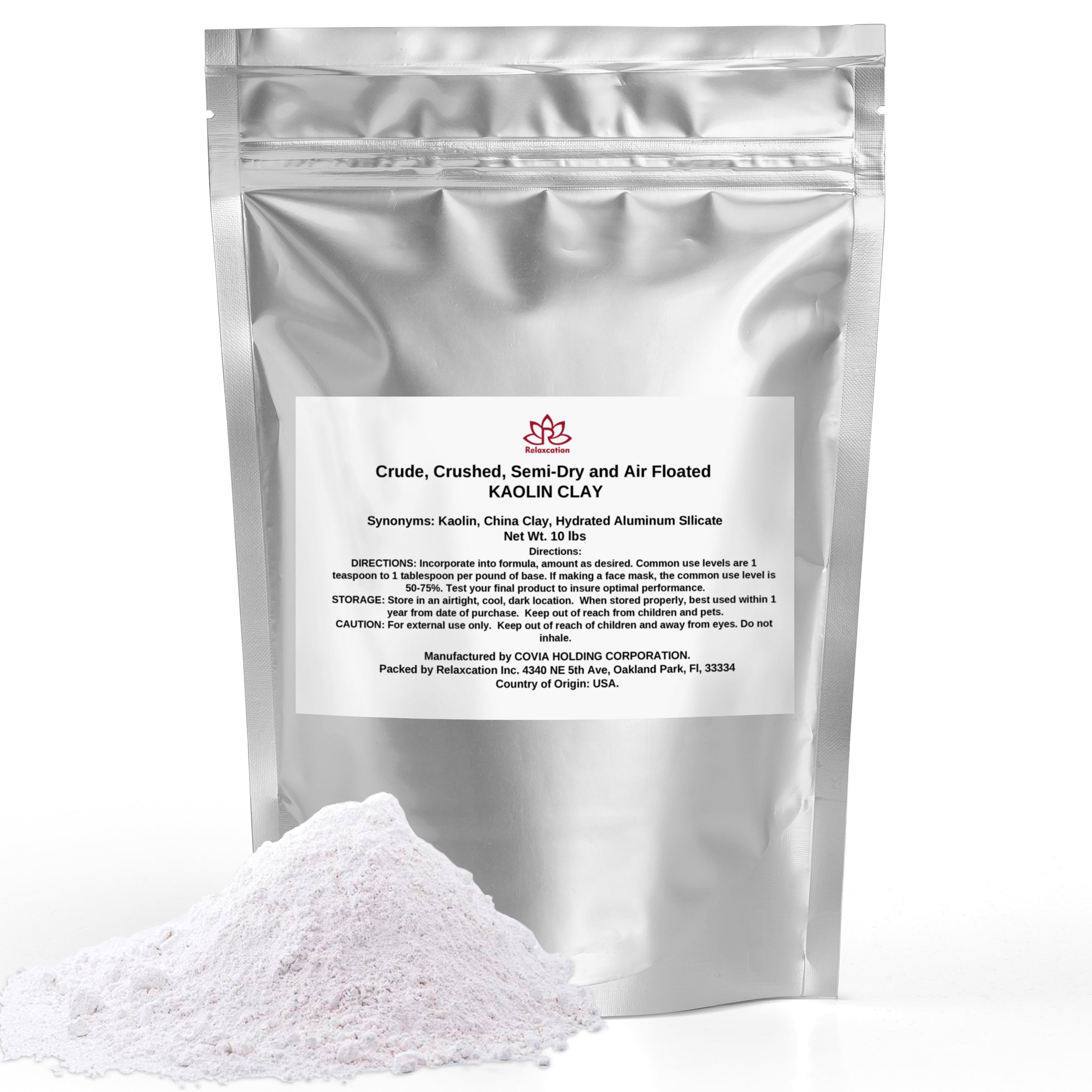 Kaolin Clay Bulk – 10 lb | Cosmetic Grade | Face Masks, Soaps, Bath Bombs