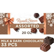 RUSSELL STOVER Christmas Assorted Milk & Dark Chocolate WOW Gift Box, 20 oz. (33 Pieces)