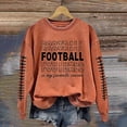 thumbnail image 2 of WEAIXIMIUNG Chandails d'Automne pour Femmes Grande Taille Femmes Décontracté Manches Longues Léger Col Rond Chandails Graphique de Football Imprimé Chandail Chandails Blouse Haut, 2 of 4