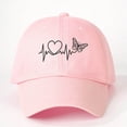 thumbnail image 2 of Summer Hats for Women Unisex Heart Butterfly Adjustable Baseball Sun Hat Outdoor Daily Light Pink One Size, 2 of 4