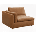 thumbnail image 3 of Brighton Brown Top Grain Leather 3-Piece Modular Sectional for Small Spaces|Versatile Room Arrangement|Easy Assembly, 3 of 11
