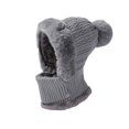 thumbnail image 2 of Eespoir Winter Wool-collared Cap, Cold Weather Beanie for Outdoor Activities, Ear Warm Hat for Men Women, Knitted Winter Accessory(Gray), 2 of 3
