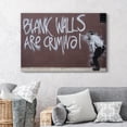 thumbnail image 4 of wall26 Canvas Print Wall Art Banksy Blank Walls are Criminal Graffiti &amp; Street Art Pop Culture Illustrations Pop Art Bohemian Multicolor Dark for Living Room, Bedroom, Office - 16"x24", 4 of 7