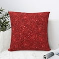 thumbnail image 4 of Yiaed Red Glitter Print Pillow Covers Super Soft Decorative Square Throw Pillow Covers Case Cushion Covers for Sofa Couch Bedroom Car Decor（No pillow core）-26"x26", 4 of 7