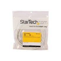 StarTech 10ft CAT6 Ethernet Cable - White CAT 6 Gigabit Ethernet Wire -250Mhz 100W PoE RJ45 UTP Molded Network Patch Cord with Strain Relief (C6PATCH10WH)