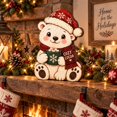 3 Layer Christmas Character Wooden Stand, Cozy Cocoa Polar Bear ...