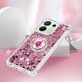 thumbnail image 5 of Funda para Xiaomi Redmi Note 13 4G con Brillo Líquido Flotante, Purpurina, Parachoques y Anillo Giratorio Soporte, 5 of 5