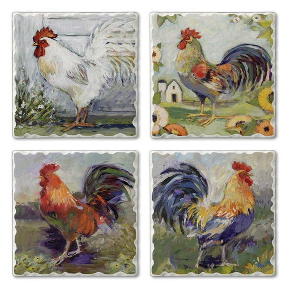 Thirstystone "Meadowbrook Farm" 4-Pack Tumbled Tile Coasters