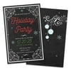 Personalized Black Ornamental Holiday Party Invitation