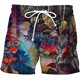 thumbnail image 1 of Pantalones cortos de baño estampados para hombre, Shorts de playa hawaianos, de secado rápido, informales, para vacaciones, verano, 2022 Fivean unisex, 1 of 2