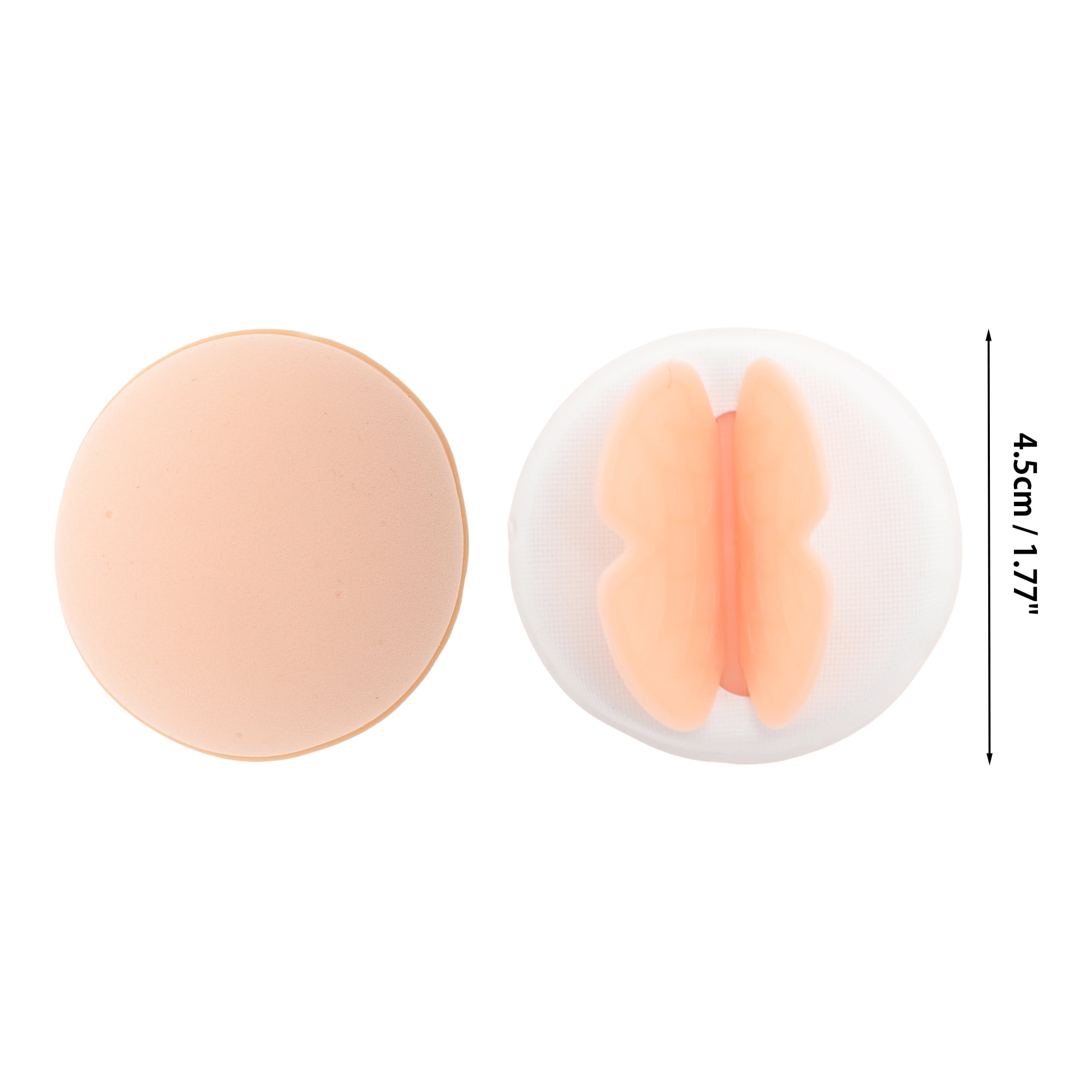 Unique Bargains 1 Pc Butterfly Face Makeup Sponge for Bedrooms Nude