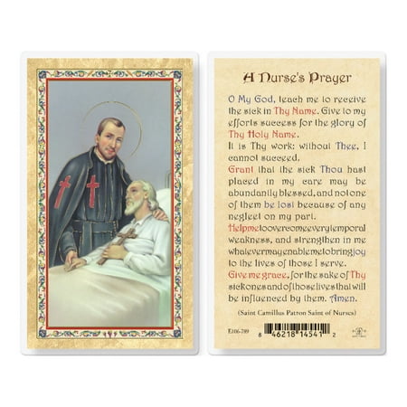 

A Nurse s Prayer - Madonna Gold-Stamped Laminated Catholic Prayer Holy Card with Prayer on Back Pack of 25