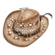 thumbnail image 1 of BRIGHTFUFU Western Cowboy Hat ancho de borde ancho Sombrero de actuación unisex Capas de vaquero de paja, 1 of 7