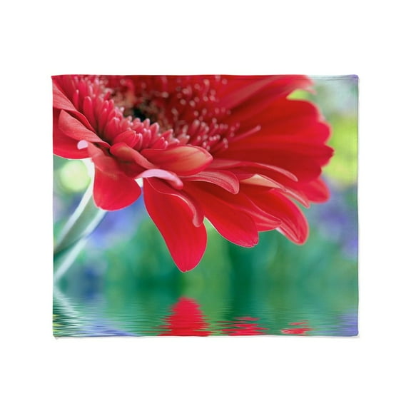 CafePress - Red Daisy Throw Blanket - Soft Fleece Throw Blanket, 50"x60" for All Ages