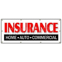 36"x96" INSURANCE HOME AUTO COMMERCIAL BANNER SIGN store shop auto home