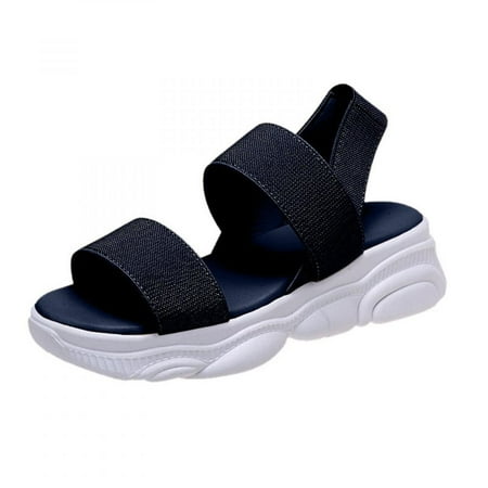 

Homedles Sandals for Women- Open Toe Comfortable Casual Gift for women Beach Flat Platform Sandals Blue