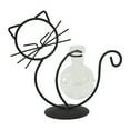 thumbnail image 2 of Cheers US Cat Glass Planter Vase Holder, Plant Terrarium, Propagation Station, Metal Stand for Hydroponics Plants Home Garden Wedding Decoration Outdoor Planter Ideas Modern Creative, 2 of 7