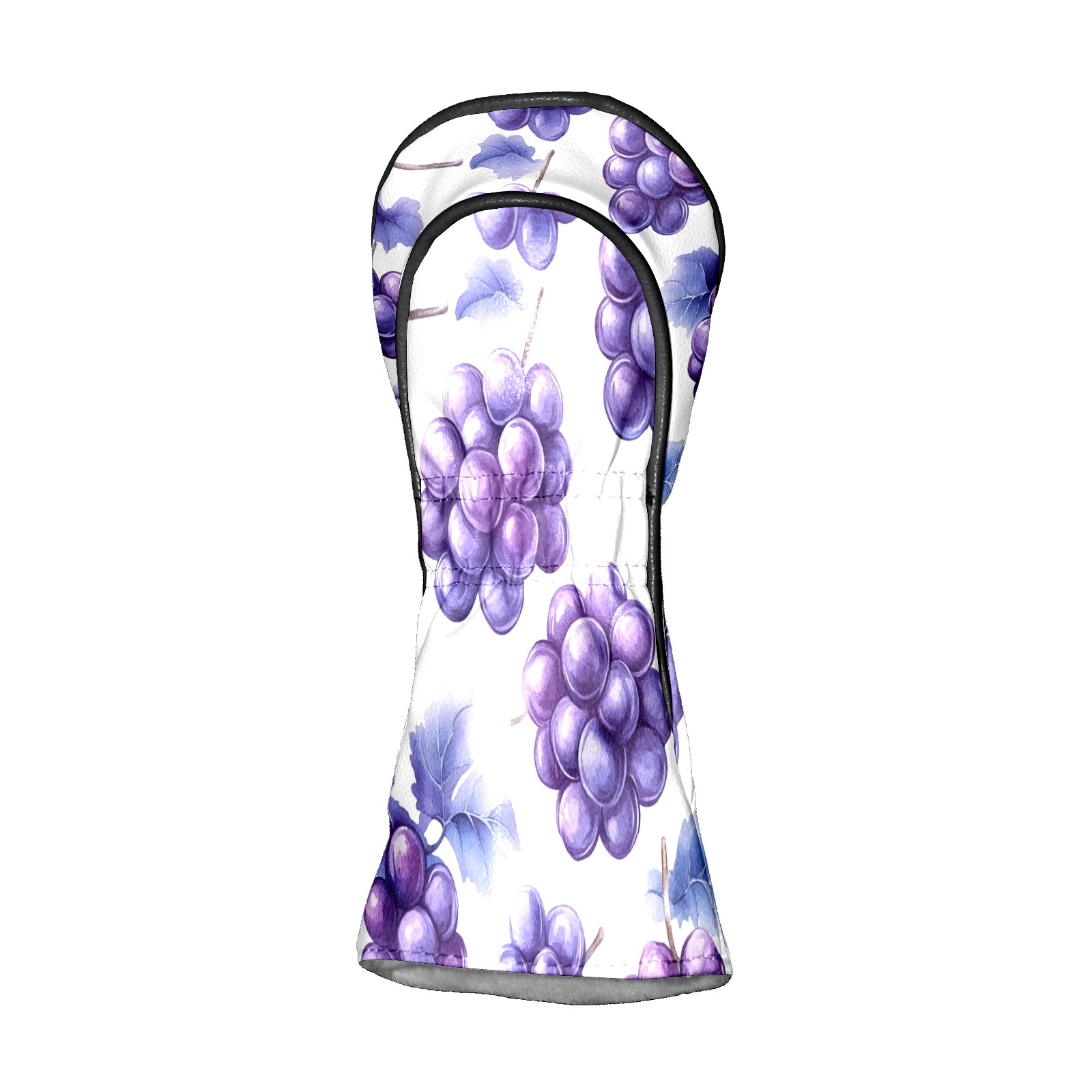 Golf Club Covers PU Leather Waterproof Head Covers for Fairway Woods Hybrids Grape