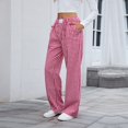 thumbnail image 5 of Bovemsi Wide Leg Pants Woman Women Striped Cotton Pajama Casual Plaid Trousers Beach Bottoms With Pockets Travel Pants, 5 of 8