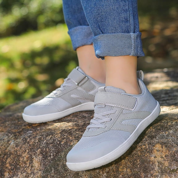 TIREOW Kids Barefoot Shoes Minimalist Shoes Wide Toe Box Lightweight Zero Drop Sneakers for Boys Girls Anti-Slip Flexible Sole Toddler Running Walking Shoes for Indoor Outdoor