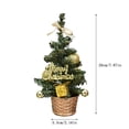 thumbnail image 4 of Fiudx Mini Árbol de Navidad, Decoración Nevada, Base de Cuerda Natural, Ambiente Festivo, Ideal para Exhibir En La Mesa, Oficina o Decoración de Fiestas En Casa, Tamaño 7.87 X 2.16 Pulgadas, 4 of 7