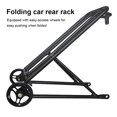 thumbnail image 2 of PODAY Foldable Bicycles Aluminum Alloy Rear Shelf Bikes Back Racks with Wheels Riding Luggage Accessory Replacement for Brompton Black, 2 of 8