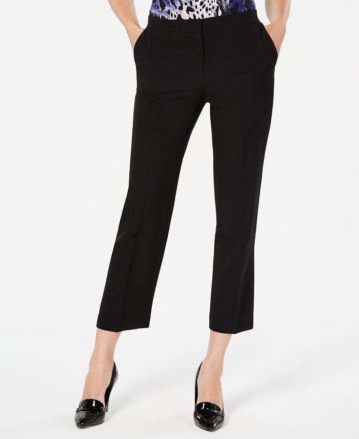 Kasper Women's Straight Leg Ankle Pants Black Size 18