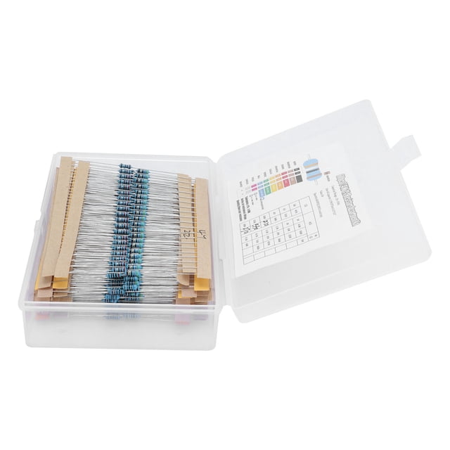 Kit de resistencia, kit de surtido de resistencias de 600 piezas Kit de resistencia de valores W Kit de resistencia multifuncional