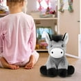 thumbnail image 4 of Rirozkan Donkey Plush Toy, Cute Sitting Animal Doll Figurine, Soft Stuffed Donkey Decor, Small Decorative Accent for Shelf, Desk, and Home Display, Grey, 4 of 5
