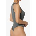 thumbnail image 4 of TheMoogan Women's Ribbed Seamless Thong Tank Bodysuit Sleeveless Leotard One-Piece Top, 4 of 7