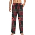 thumbnail image 3 of Men's Pajama Pants with Pockets Sleepwear Lounge Pants Stretch Casual Vintage Red Lips, 3 of 6