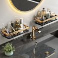 thumbnail image 4 of Wall Mounted Storage Holder Hanging Metal Toothpaste Razor Organizer, 4 of 12