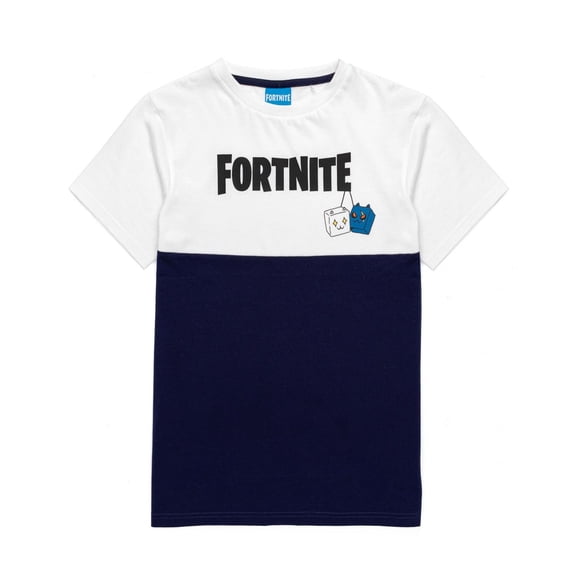 Fortnite T-Shirt à Blocs de Couleur pour Garçons