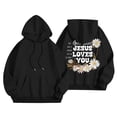 thumbnail image 5 of NinXxx Women's Letter Graphic Hoodie Drawstring Oversized Pocket Pullover Black XXL, 5 of 7