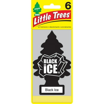 Little Trees Air Fresheners Black Ice Fragrance 6-Pack