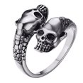 thumbnail image 2 of Fiudx Ofertas relámpago del día Bandas de esqueleto para amantes de las mujeres con boca variable de acero inoxidable para parejas, 2 of 7