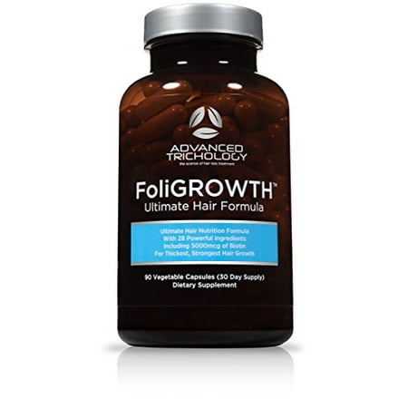 FoliGROWTH Hair Growth Vitamin Promotes Thickest Strongest Hair Growth - 90