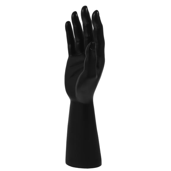 Tineasur Realistic Black Plastic Hand Mannequin for Display, Holder, and Home Decor Showcase