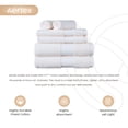 thumbnail image 7 of Aertex Solid 100% Cotton 520 GSM 6 Piece Bath Towel Set, Soft & Absorbent, Quick Dry, 2 Bath 27x54, 2 Hand 16x28, 2 Wash 13x13, Egg Shell, OEKO-TEX® Certified, 7 of 7