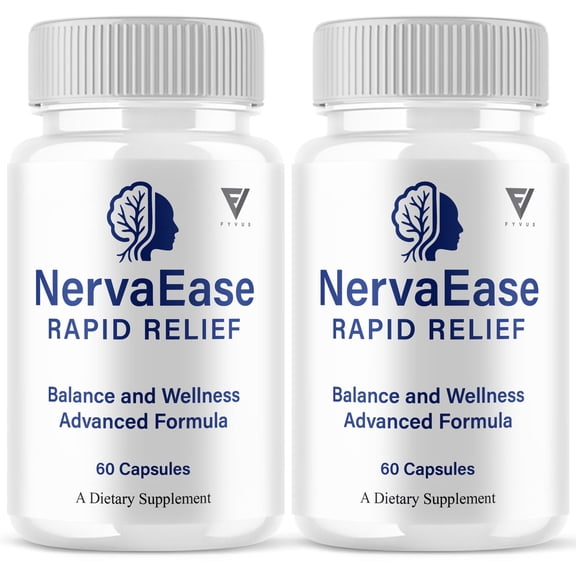 (2 Pack) NervaEase Premium Health & Wellness Supplement (120 Capsules)