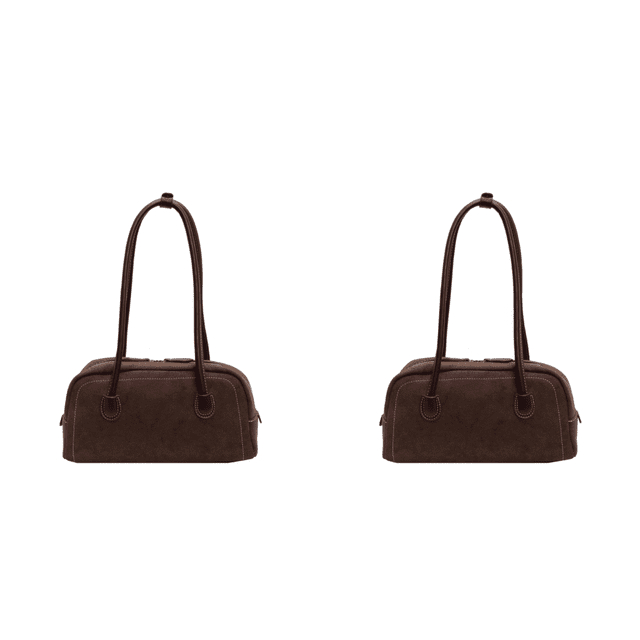 Bolso Hombro para Mujer Con Múltiples Bolsillos en Las Axilas Gamuza Sintética El (café)