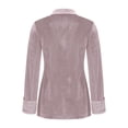 thumbnail image 6 of LEKODE Women's Bohemian Vintage Embroidered Velvet Long Blazer Coat Jacket Spring Casual Elegant Victorian Renaissance Steampunk Outerwear Rose Gold S, 6 of 9