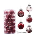 thumbnail image 1 of Advancent Paquete de 30 bolas de Navidad de 6 cm, fiesta temática, vacaciones, Navidad, colgante, Fondo de boda, fotografía, decoración de patio Kits de decoración para fiestas Rojo Advancent HA065288-01B, 1 of 6