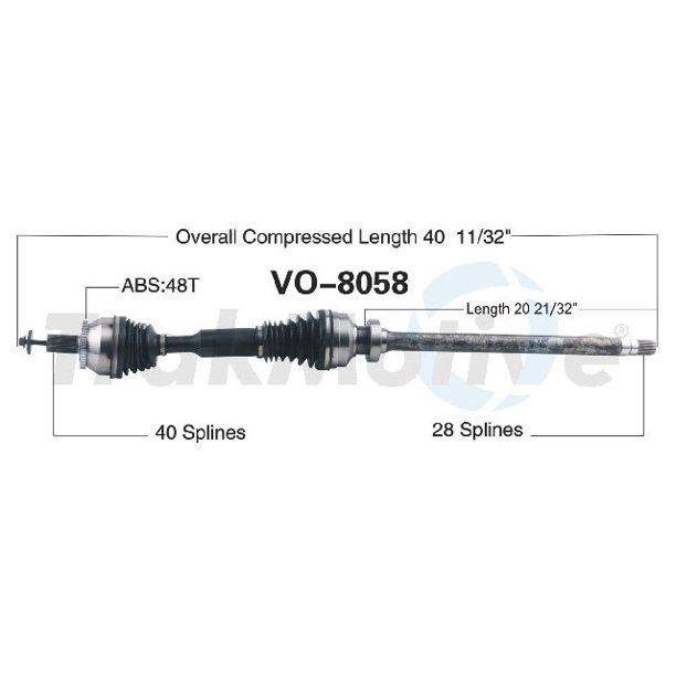 OE Replacement for 20072014 Volvo XC90 Front Right CV Axle Shaft (3.2