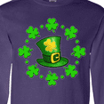 thumbnail image 4 of Inktastic St. Patricks Day Shamrocks and Hat Long Sleeve T-Shirt, 4 of 5