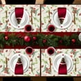 thumbnail image 4 of Pine Cone Needle Berry Winter Placemats Set of 4, 12x18 Watercolor Rustic Table Mat Decor, Seasonal Winter Table Decors for Christmas Dining Kitchen Holiday Party. (028), 4 of 5