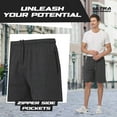 thumbnail image 3 of Ultra Performance 3 Pack Mens Shorts Casual Men's Athletic Short Workout Gym Shorts for Men with Zipper Pockets, Small - 5X, 3 of 7